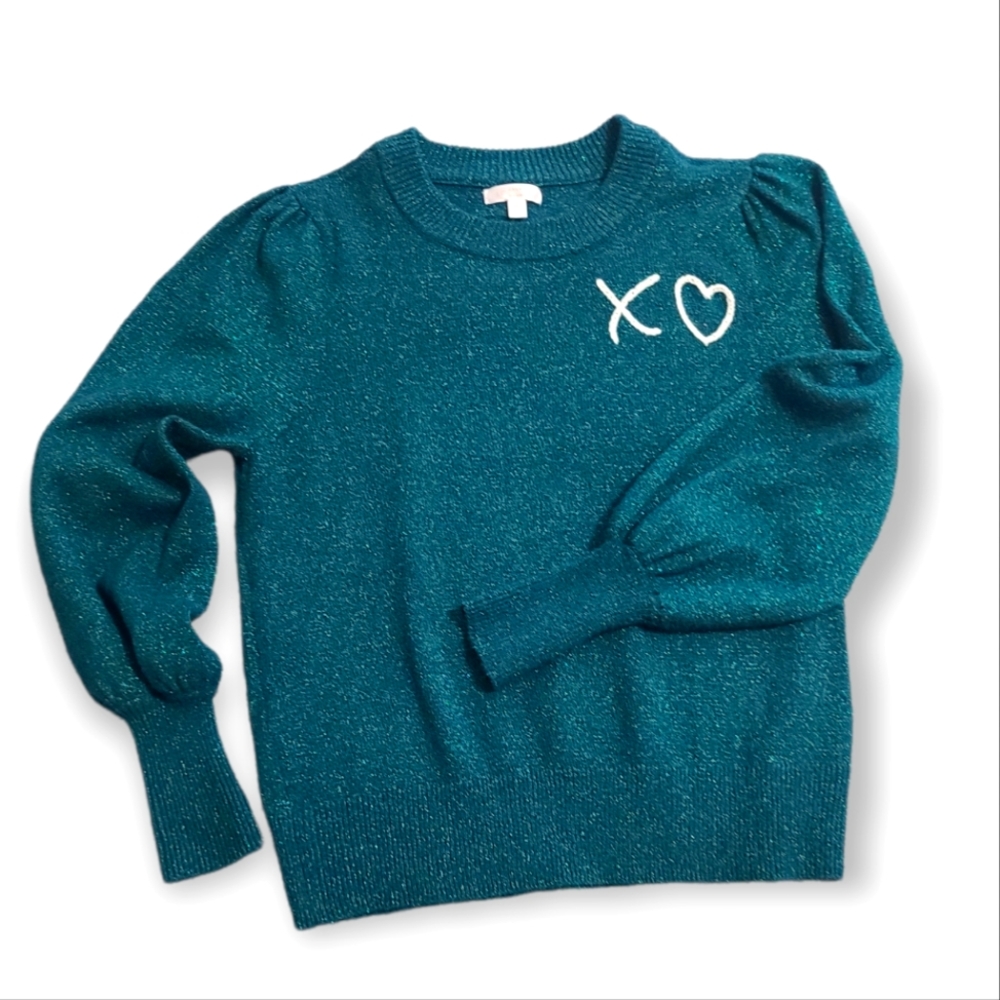 LC Shimmer Green Sweater